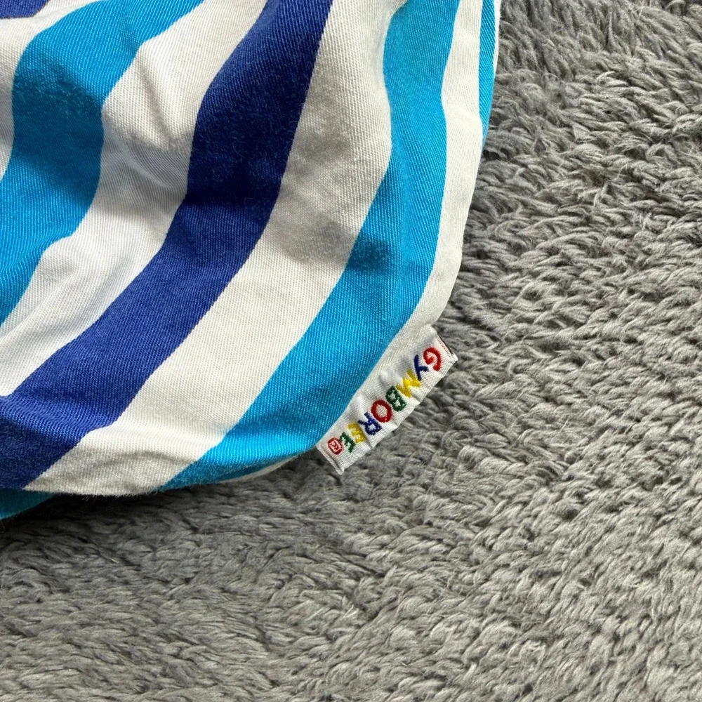 Vintage Gymboree Bumble Romper Blue & White Stripe Fish Bubble Romper